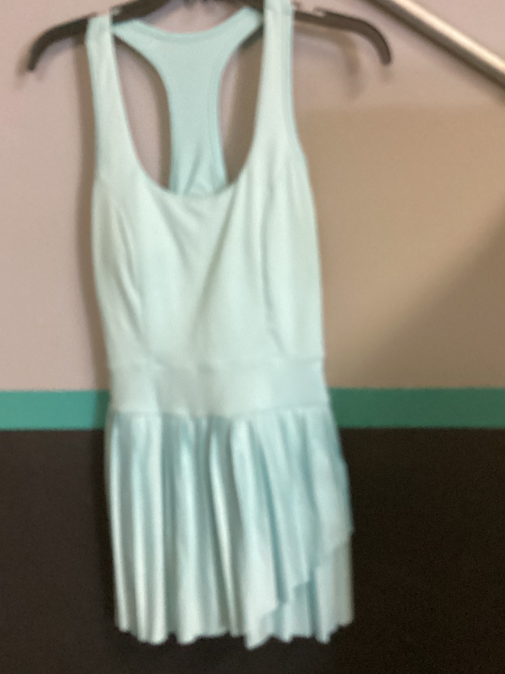 SHEIN Light Mint Racerback Pleated One-Piece